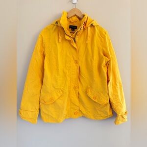 Lands' End Women’s Medium Hooded Rain Jacket Lightweight Windbreaker Full Zip